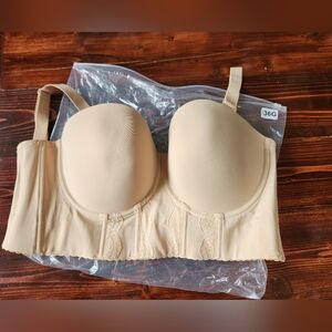 SheCurve Long Line Strapless Tan Bra - Never Worn